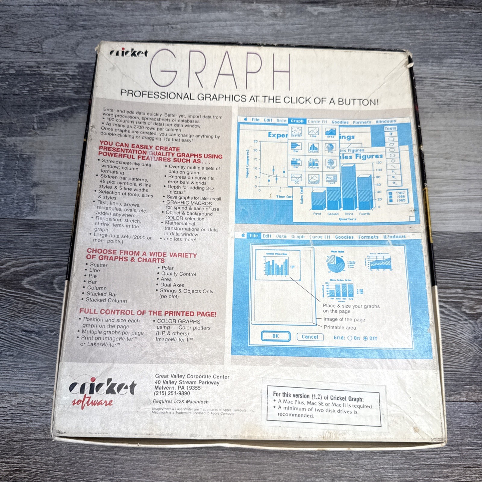 Rare Vintage Demo Copy Cricket Graph Graphing Software Apple Macintosh