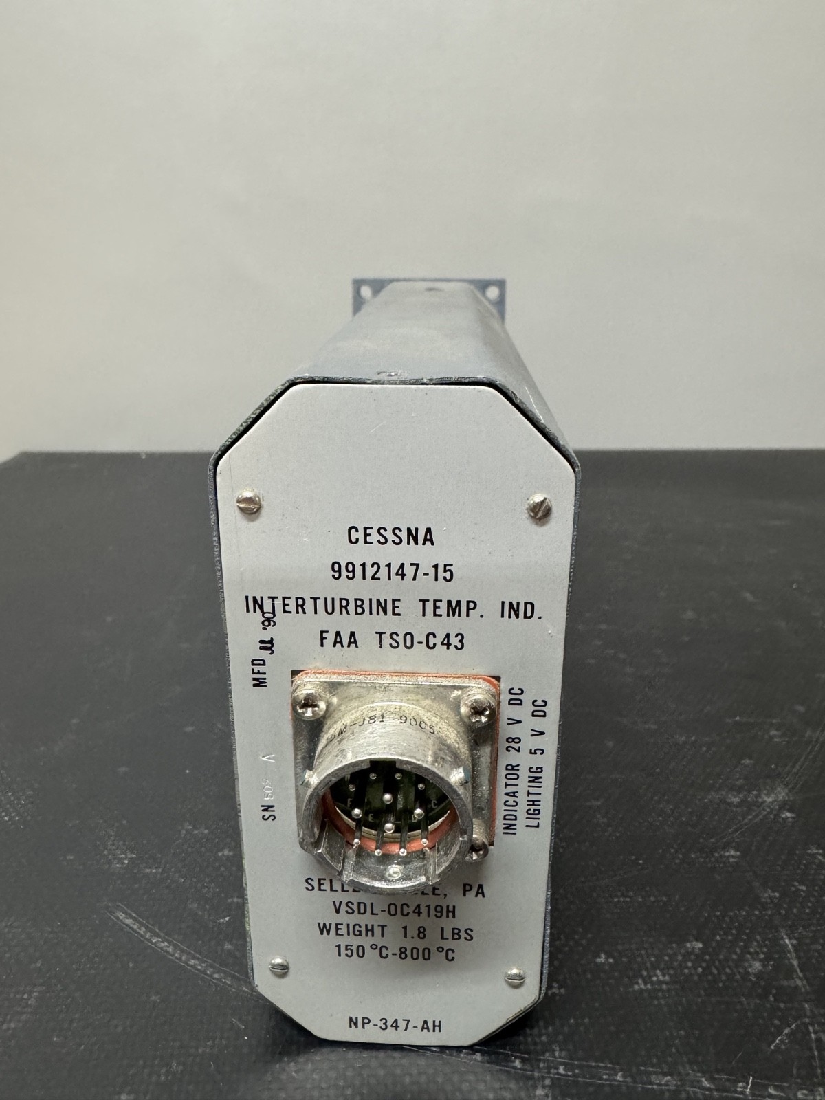 Cessna Interturbine Temperature Indicator PN 9912147-15 - SERVICEABLE