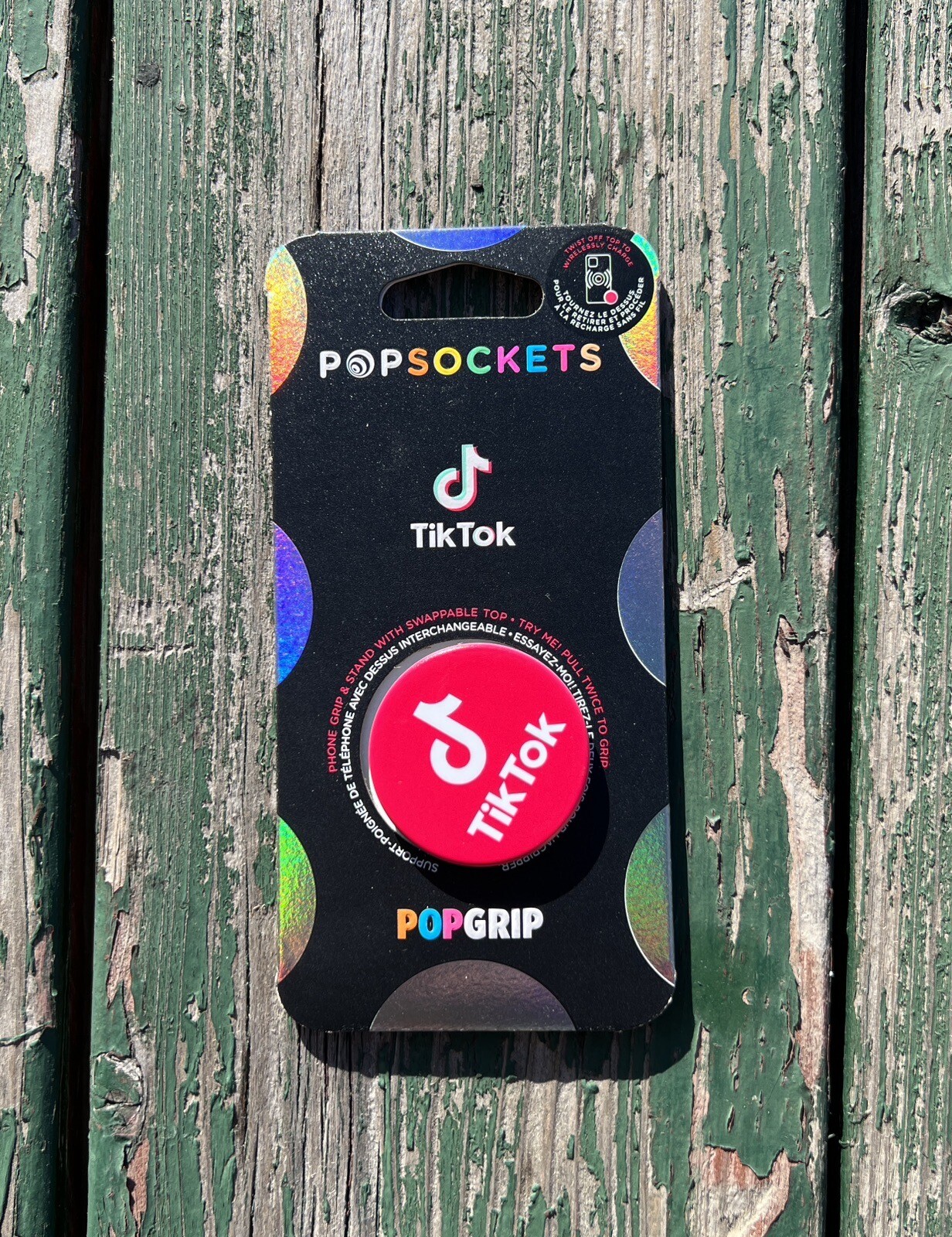 Authentic PopSockets Grip with Swappable Top for Smartphones PopGrip • Red