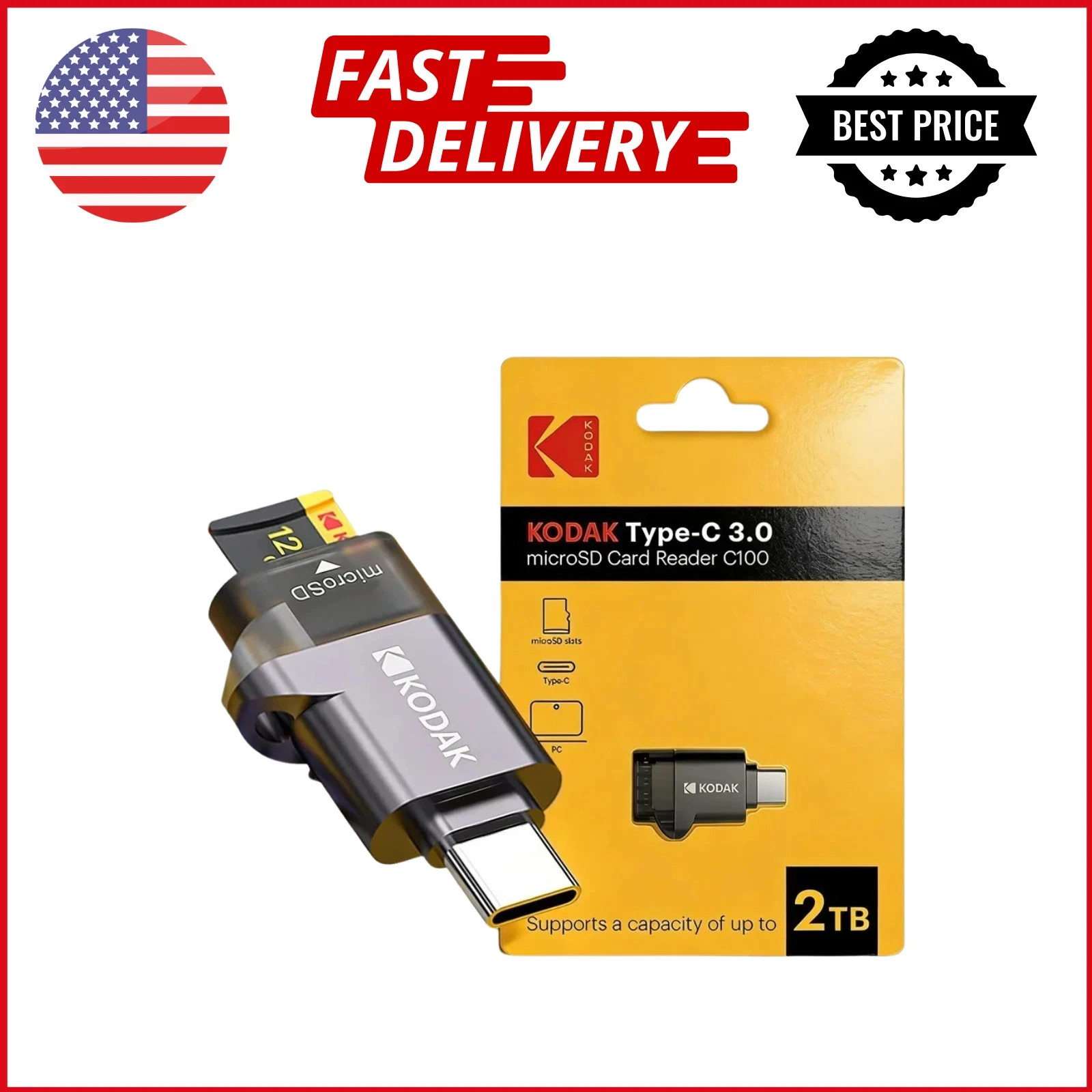 USB-C Type-C Micro SD Card Reader TF Memory Card Adapter High Speed