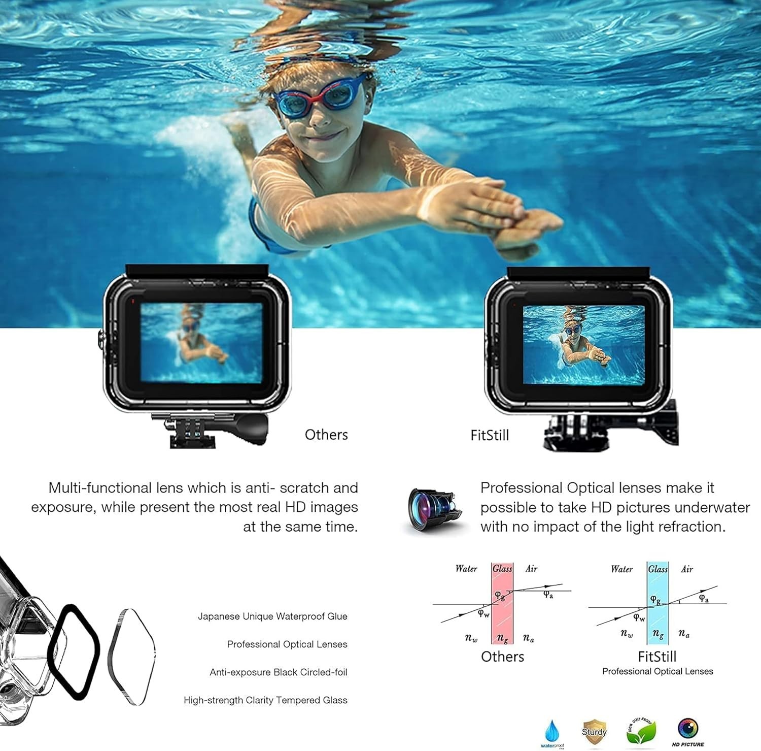 196FT Waterproof Case for DJI Osmo Action 5/4/3 - Ultimate Diving Protection