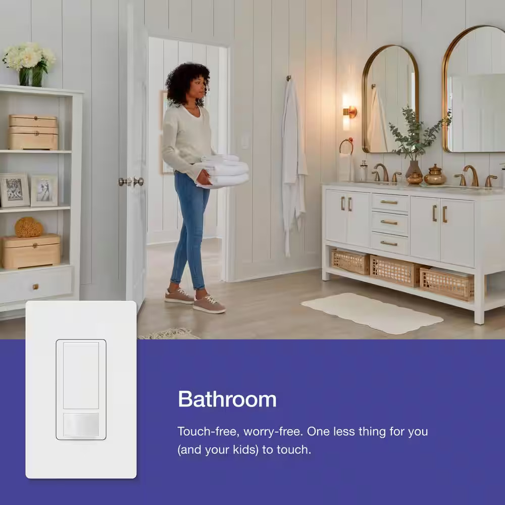 Maestro Motion Sensor Switch, 2 Amp/Single-Pole, White (MS-OPS2-WH-2) (2-Pack)