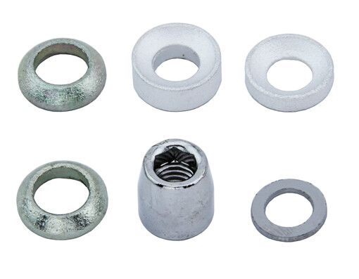 ORIGINAL! BRAKE SHOES NUT & ACCESSORIES CHROME.