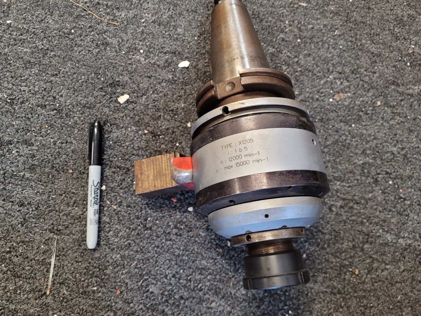PIBOMULTI HIGH SPEED SPINDLE X1205 , 5/1 RATIO, 15,000 RPM. CAT 50, ER32