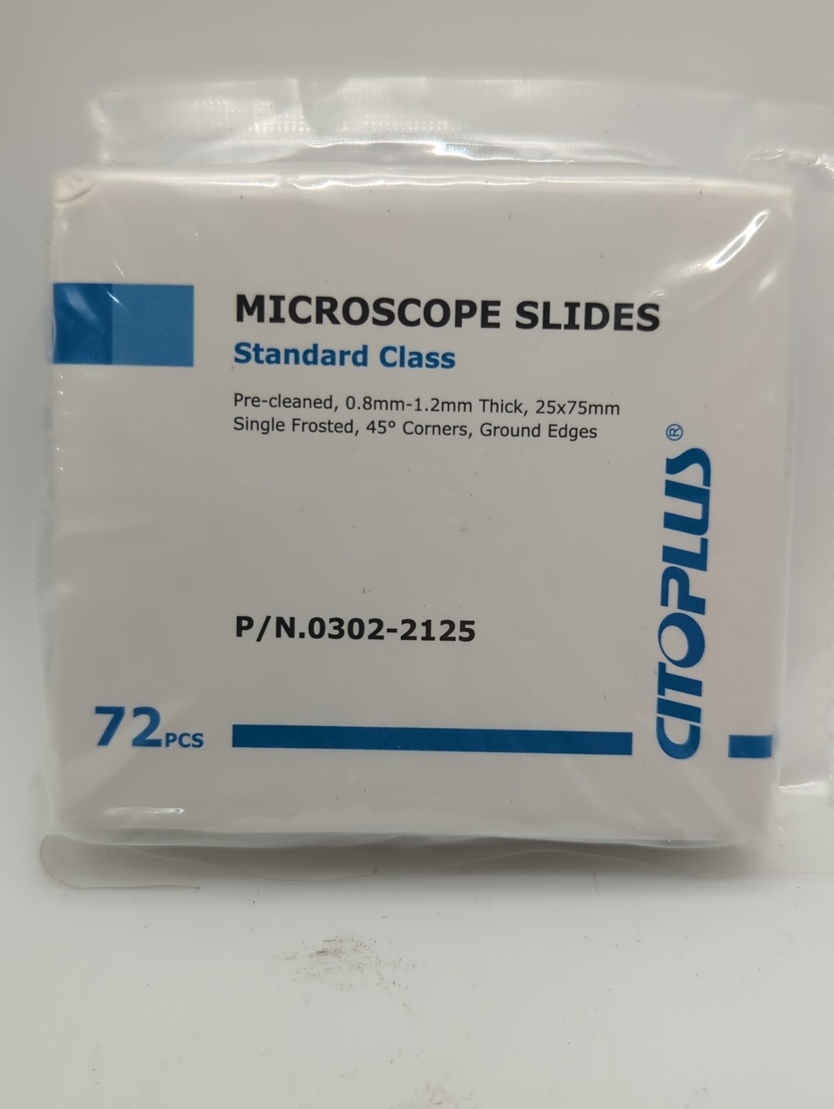 Lot of 10 Citoplus Microscope Slides 0302-2125 Single Frosted 72ct Box New