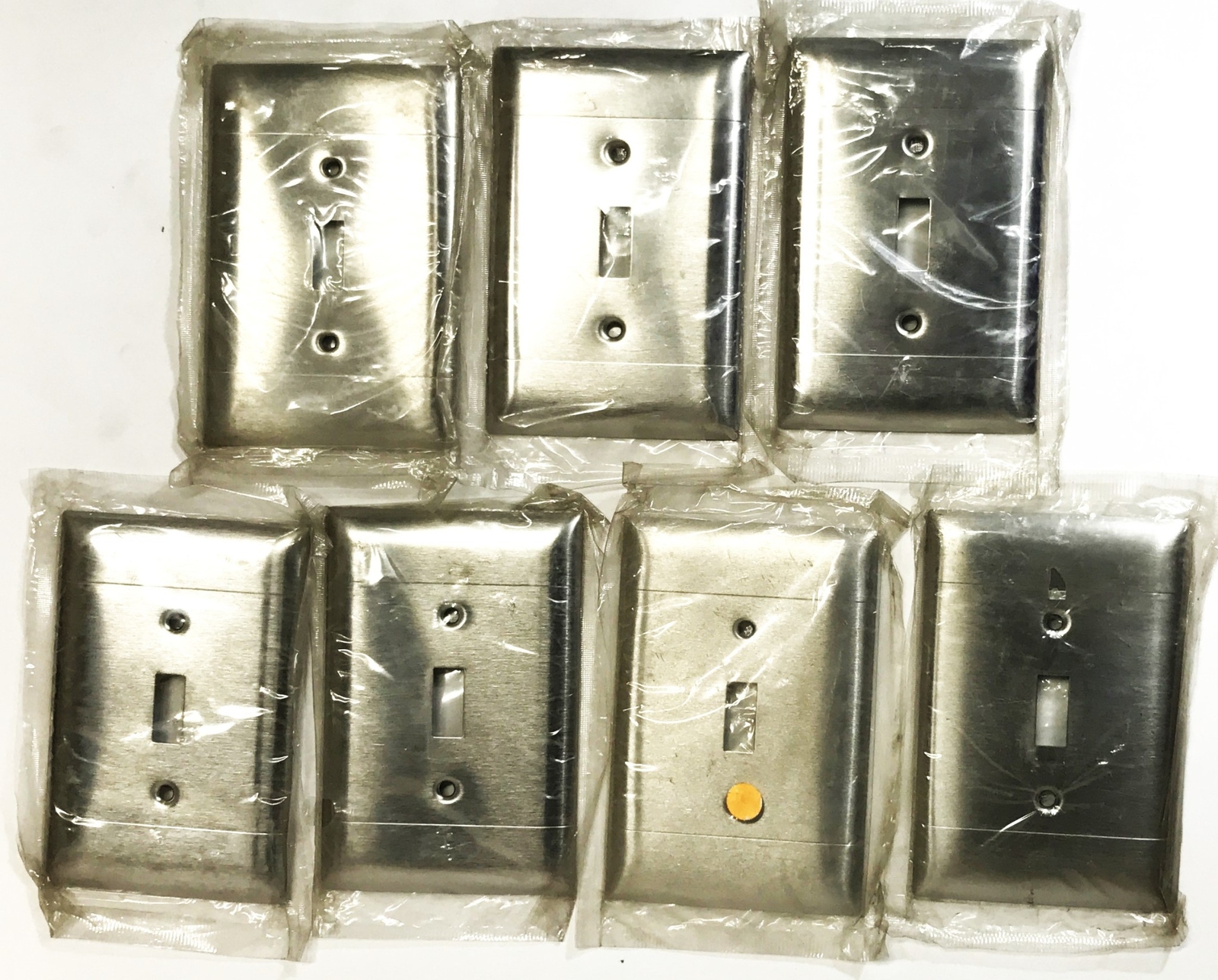 Sierra Electric 5-1/4 x 3-1/4 inch Stainless Steel Wall Plate [Lot of 7] NOS