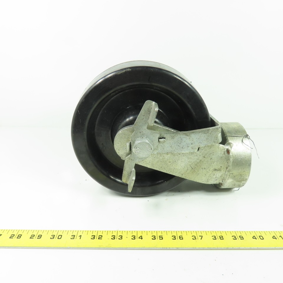 8" OD x 3" Swivel Top Caster 10" Tall W/ Brake