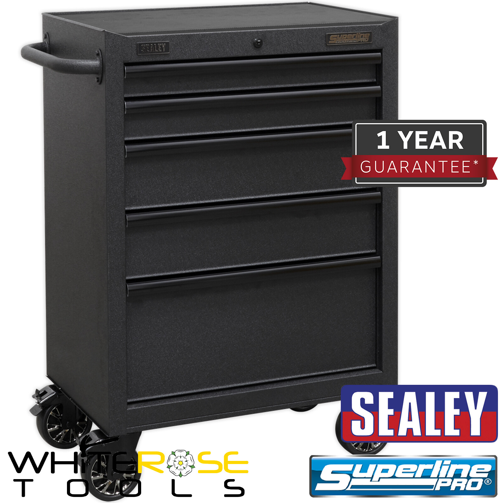 Sealey Superline Pro Rollcab 5 Drawer 680mm with Soft Close Drawers