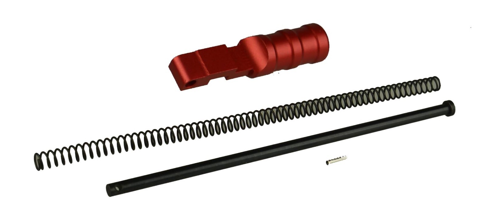 Ruger 1022 10-22 Extended Grooved Round Charging Handle RED Anodized Aluminum