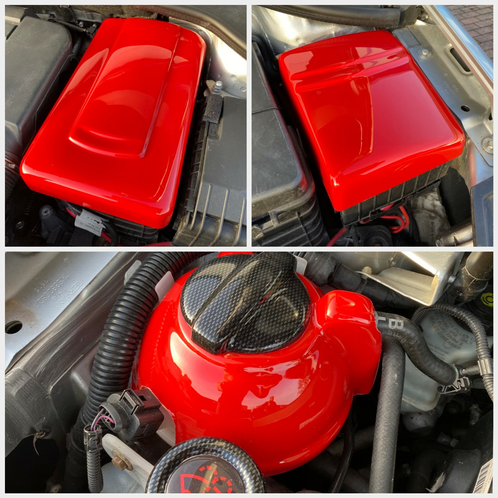 Mk5 Volkswagen Golf (inc GTI) - Engine Bay Dress Up Kit - Gloss Red Plastic