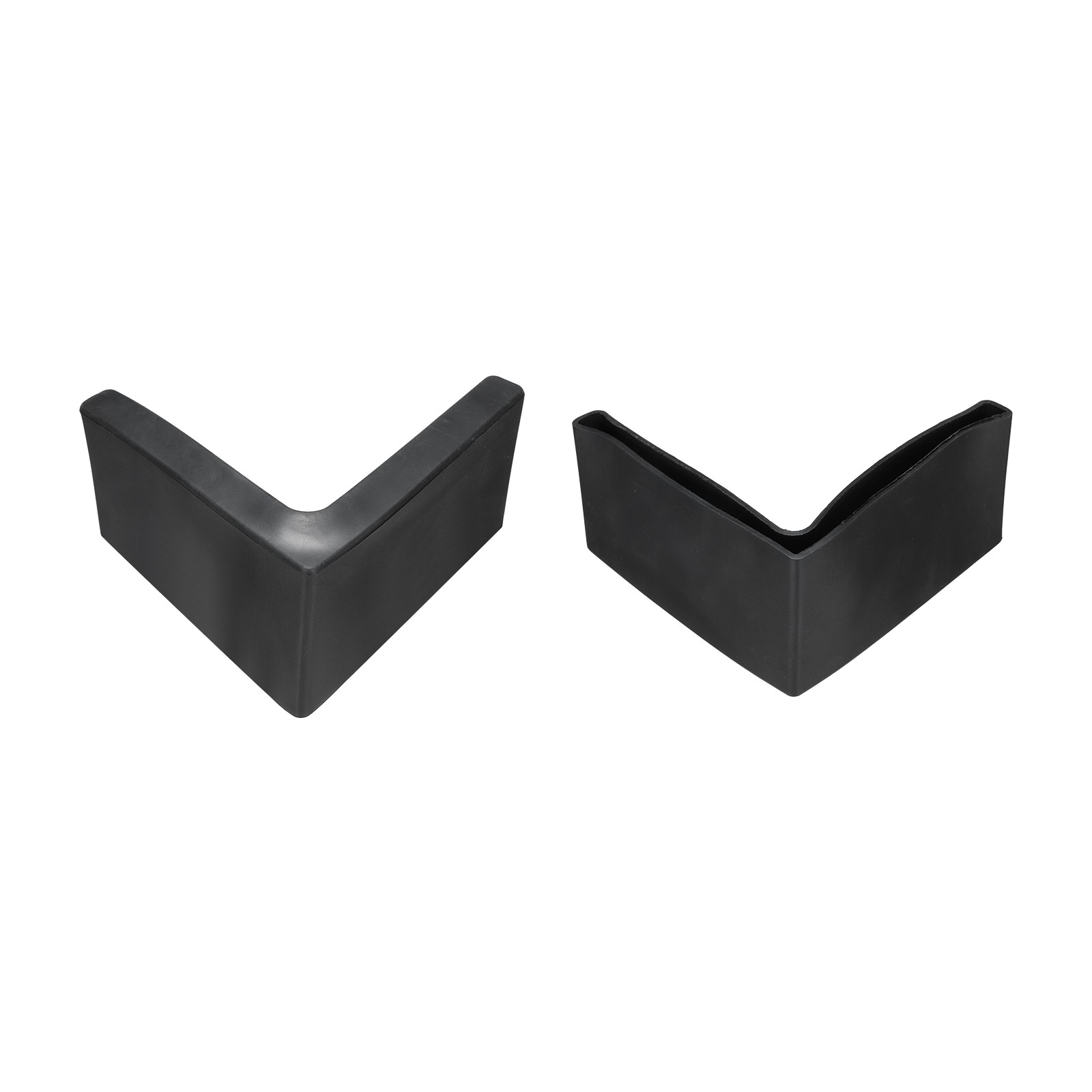 2Pcs 3-1/2" Bed Frame End Cap, Angle Iron Foot Pad Leg Protector, Black