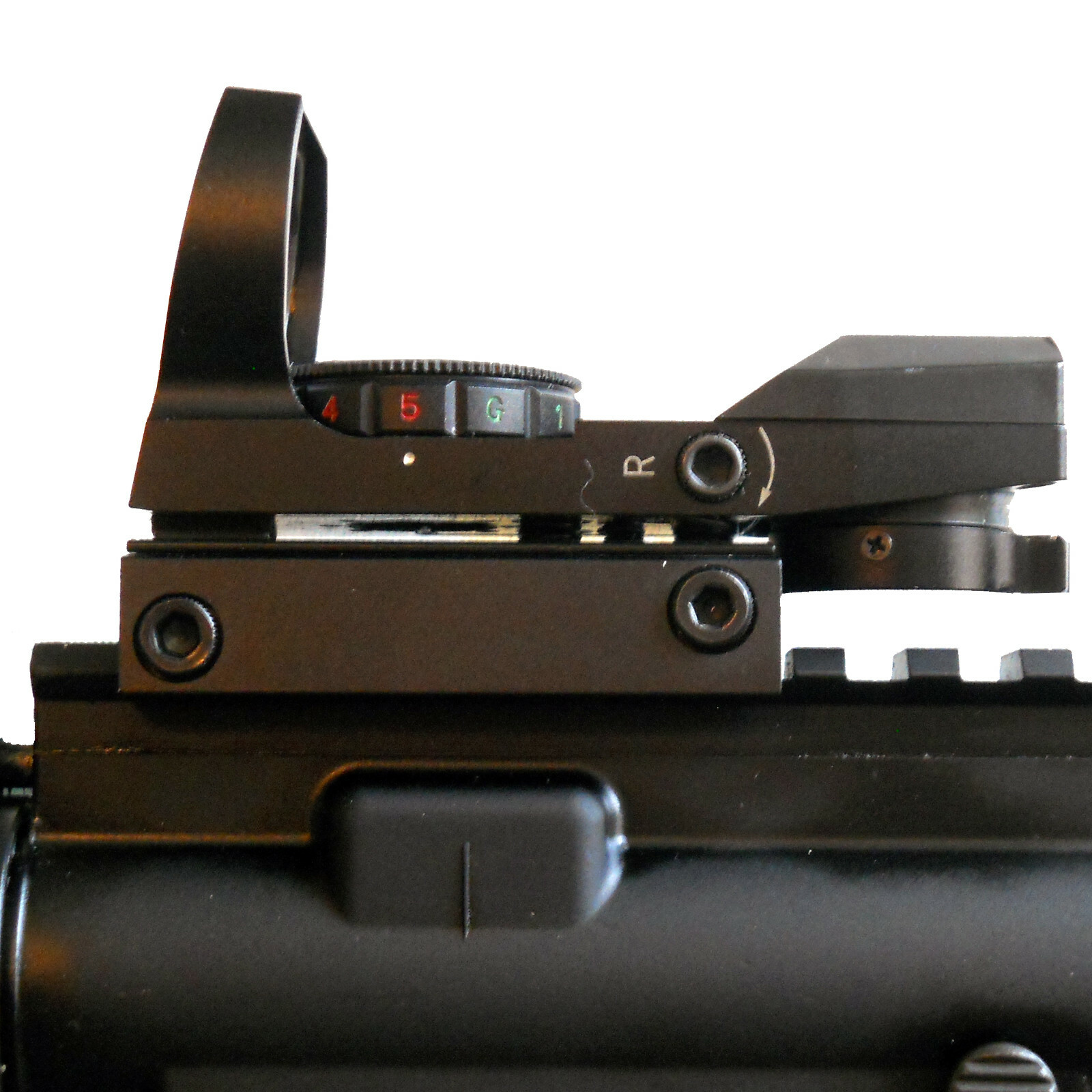 Tactical Holographic Reflex Red Green Adjustable Dot Sight with Rail Mount Black
