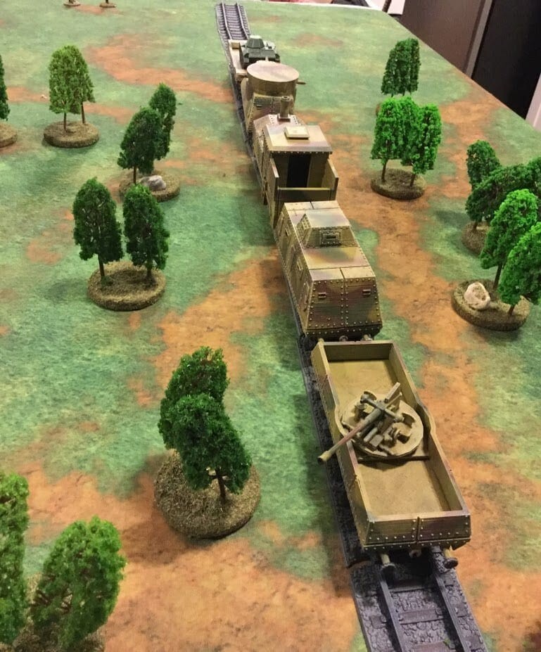 Armored Train Set 28mm 1/56 Scale-With tracks