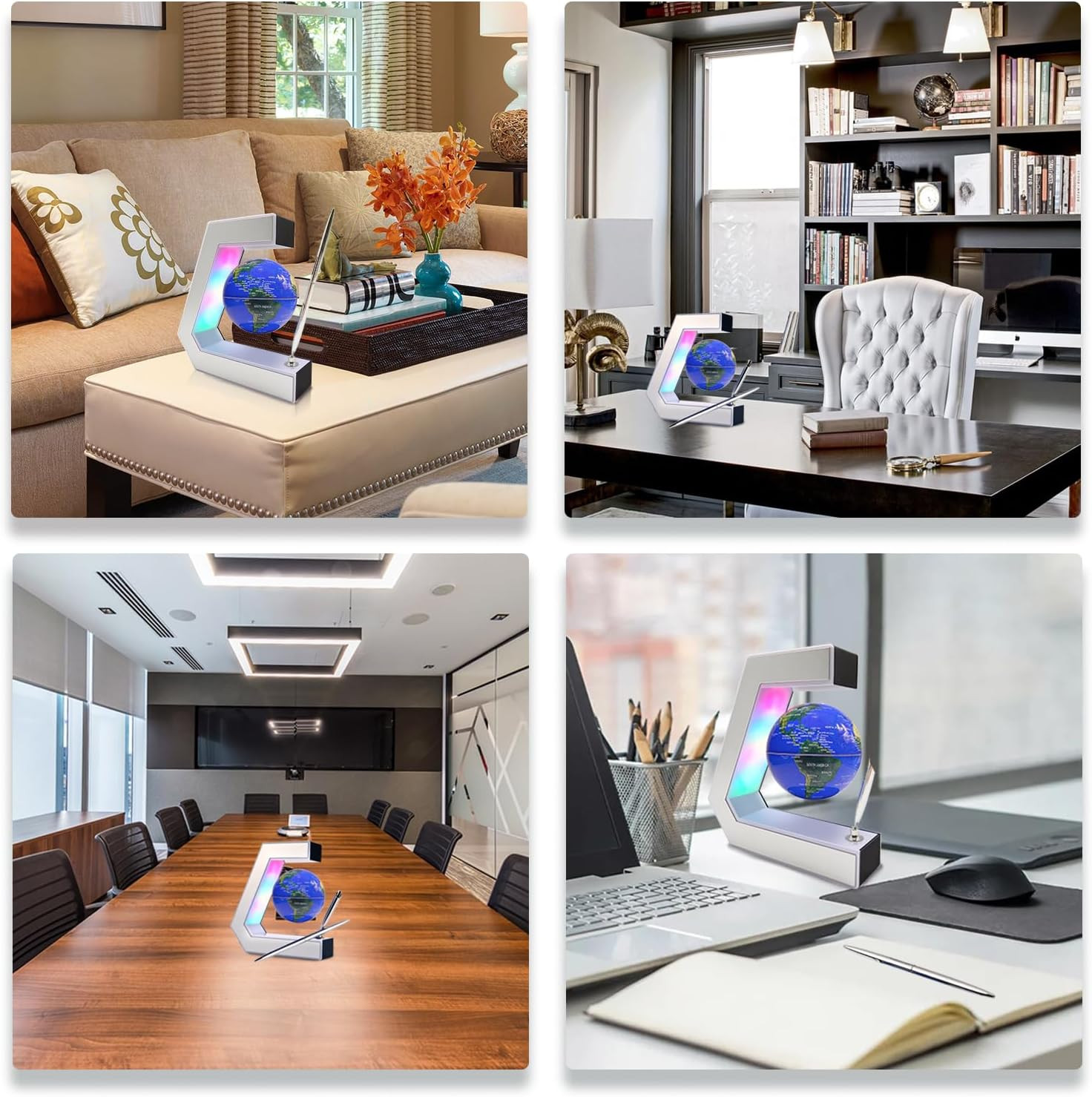 Flagest Magnetic Levitation Globe with LED Lights & Touch Control and Pen, Float