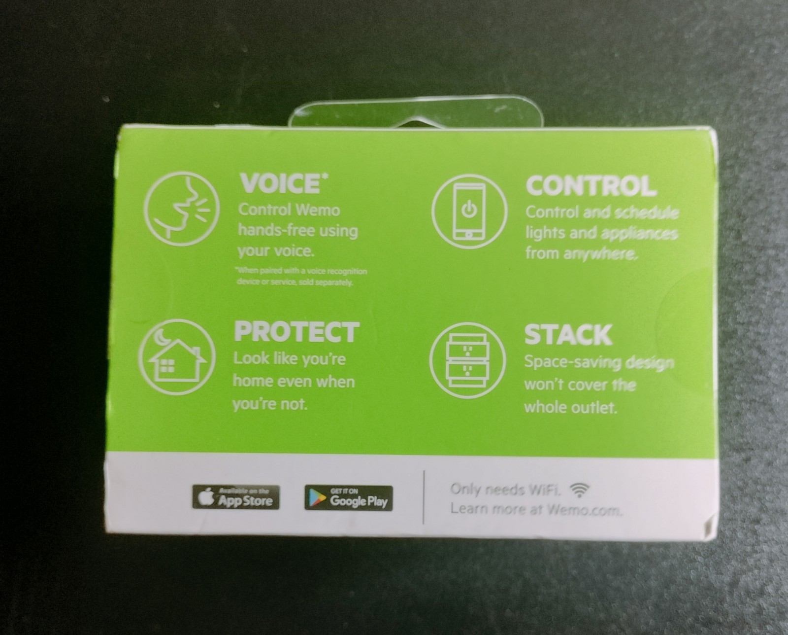 WeMo WiFi Smart Plug White US App-Controlled Alexa Google HomeKit Nest