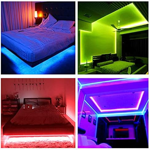 60FT Multicolor LED Strip Lights with Remote Color Changing for Home Decor