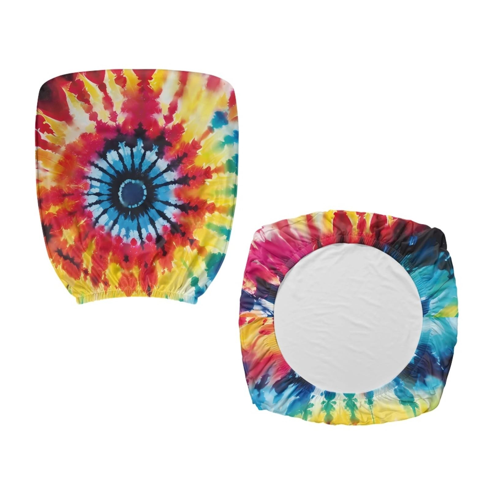 Colorful Tie Dye Computer Office Chair Cover for Polyester Desk Task Chair Sl...