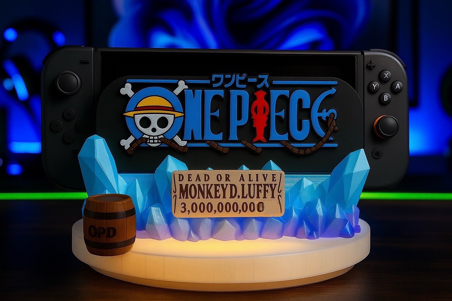 One Piece Nintendo Switch 2 Holder Stand gaming Dock 3D Printed