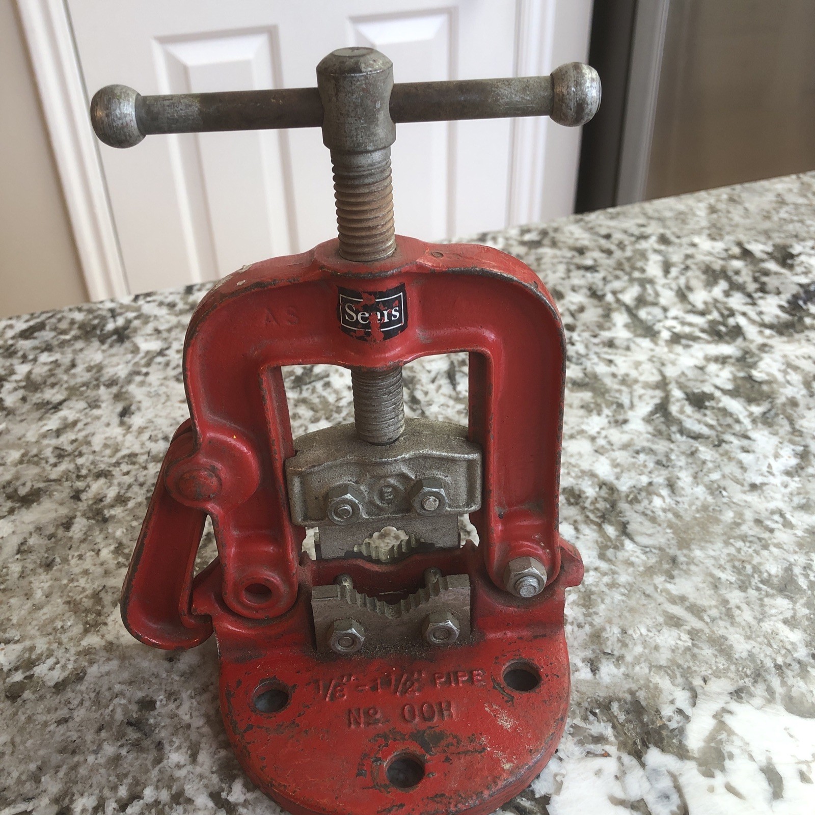 Vtg Sears Craftsman No. 00H Bench Top Pipe Vise 1/8" to 1-1/2" Clamp Tool USA