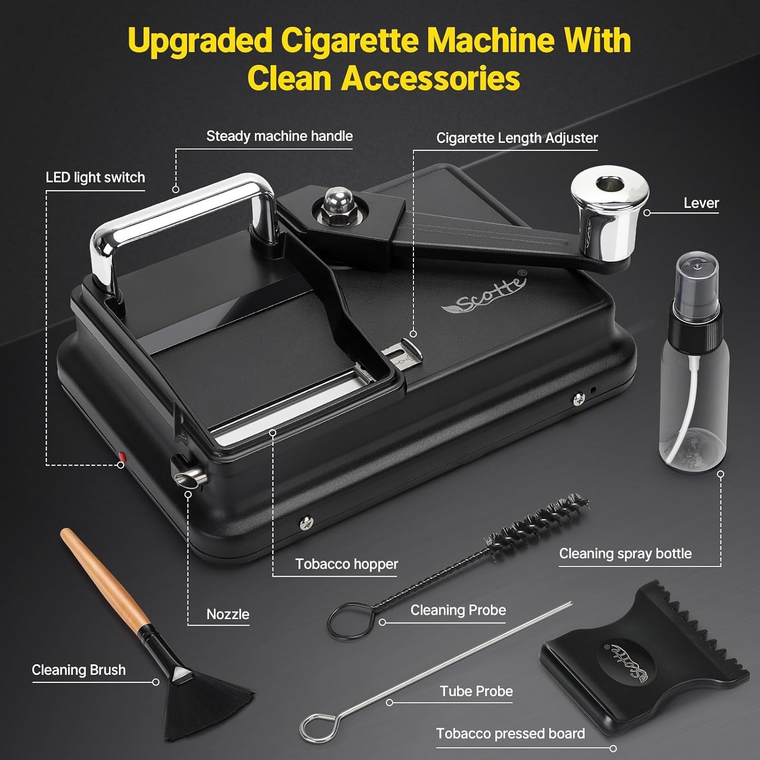 Efficient Manual Tobacco Roller - Adjustable