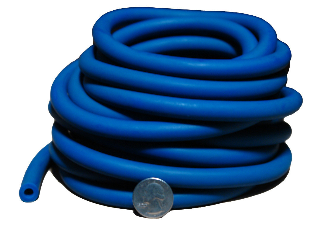 Workoutz 25 Ft Bulk Resistance Tubing (Blue) Band Heavy Exercise Tube 25 Feet