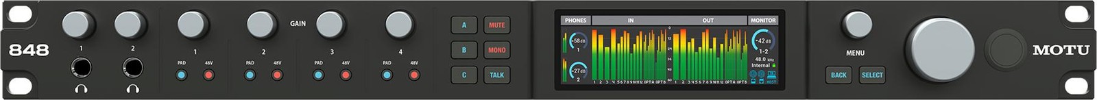 MOTU 848 28 x 32 Thunderbolt 4/USB4 Audio Interface with AVB