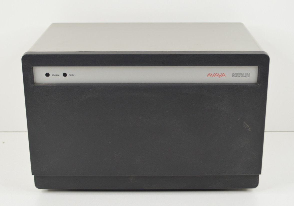 Avaya Merlin 410 Control Main Unit Base Station w/ Front Cover POWERS ON