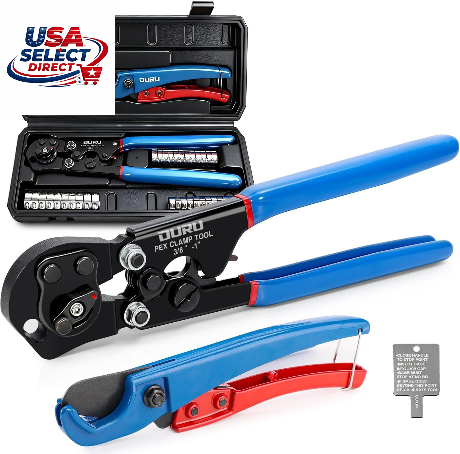 2 in 1 Ratchet Pex Crimping Tool Cinch and Remove Combo Function Pex Pipe Crimp