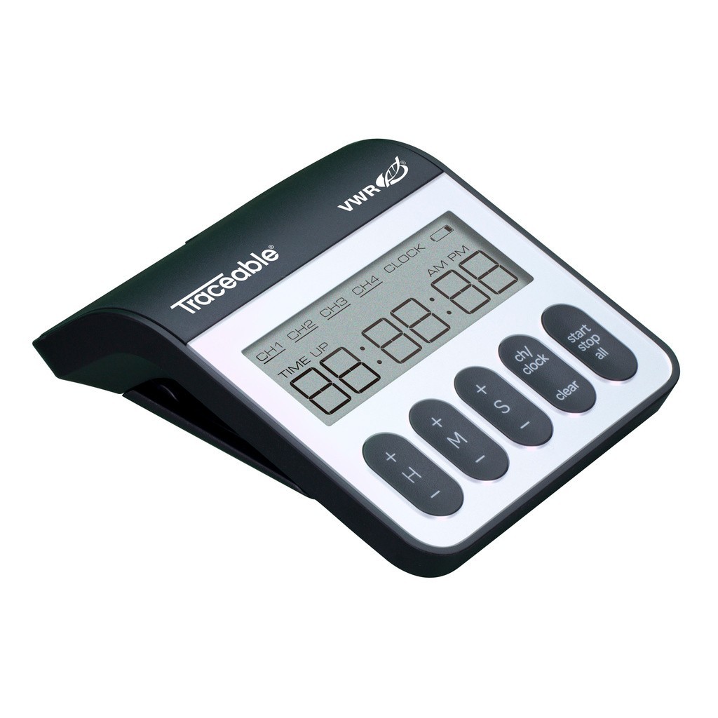 VWR 76595-170 Traceable 5667 Four-Channel Alarm Timer Clock