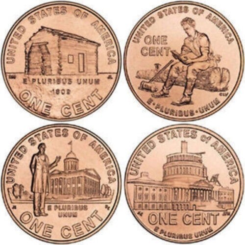 2009 Complete Set 8 Coin Lincoln Bicentennial & 2010 Cent P & D From Mint Rolls