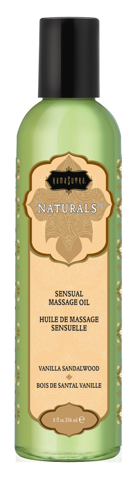 Kama Sutra Naturals Massage Oil 8oz - Vanilla Sandalwood