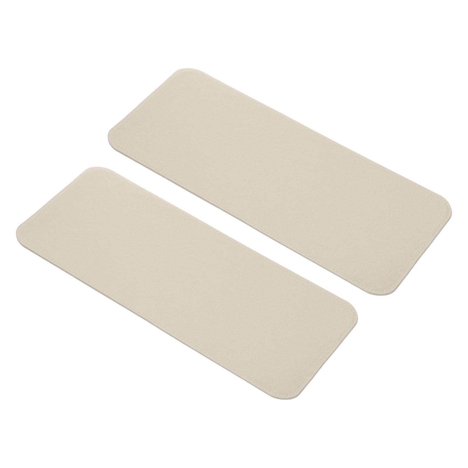 2Pcs Felt Base Shaper, 14.6x6.7 Inch Rectangle Bag Bottom Shaper Pad, Beige