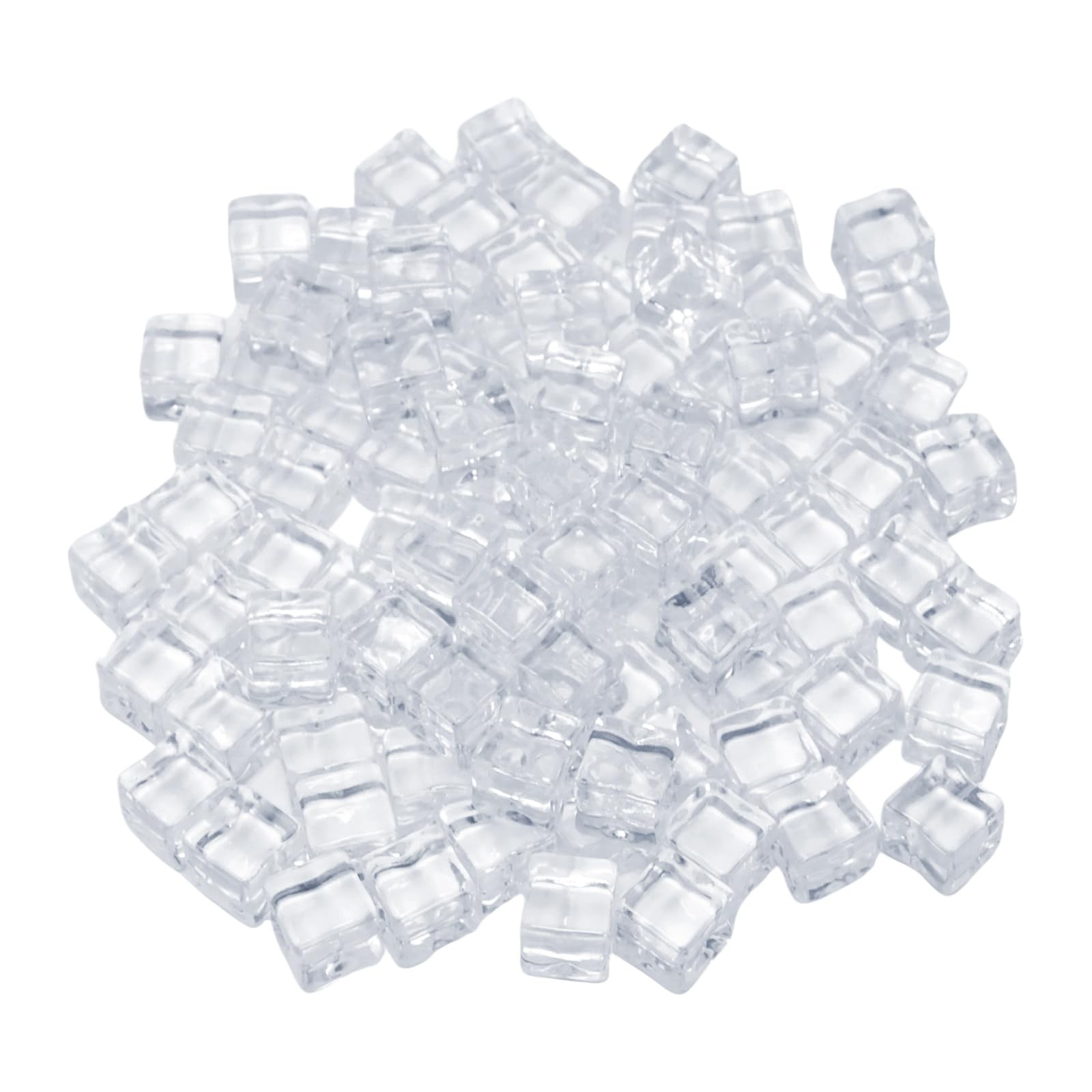 Honbay 100PCS 12mm Lifelike Simulation Acrylic Ice Cubes Small, Clear White