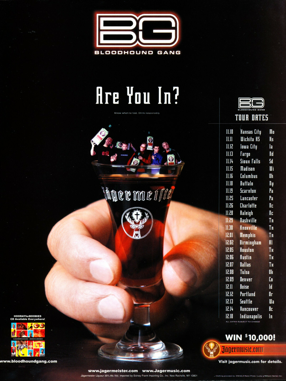 JAGERMEISTER magazine AD #5 RARE 1999 OUT OF PRINT VINTAGE