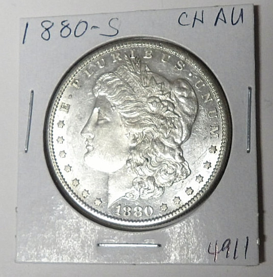 Choice AU 1880-S Morgan Silver Dollar San Francisco Mint (5625)