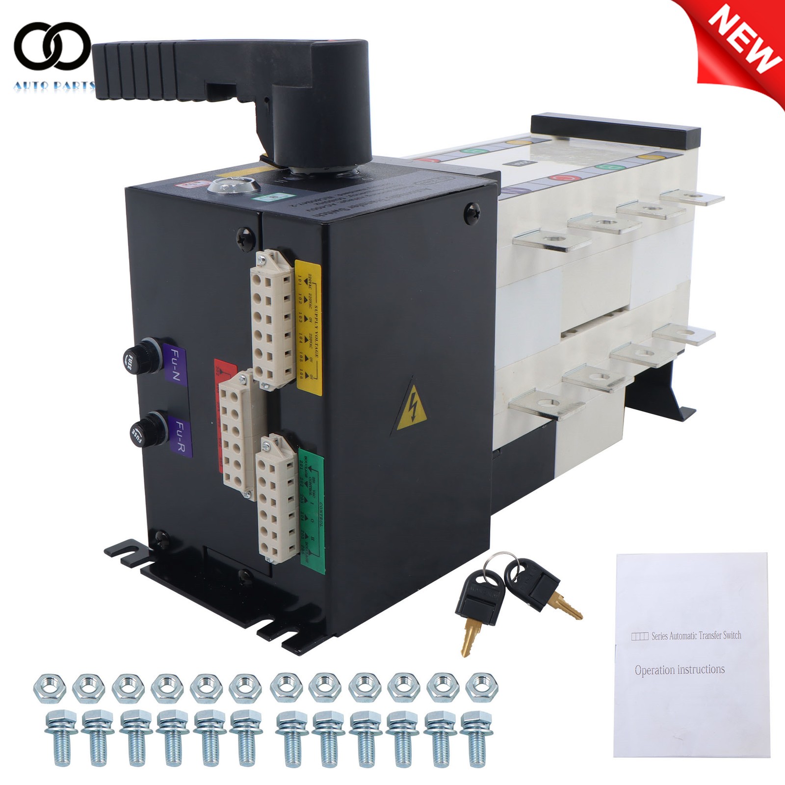 4 Poles 110V 220V Industrial Automatic Transfer Switch 250A Grid to AC Generator