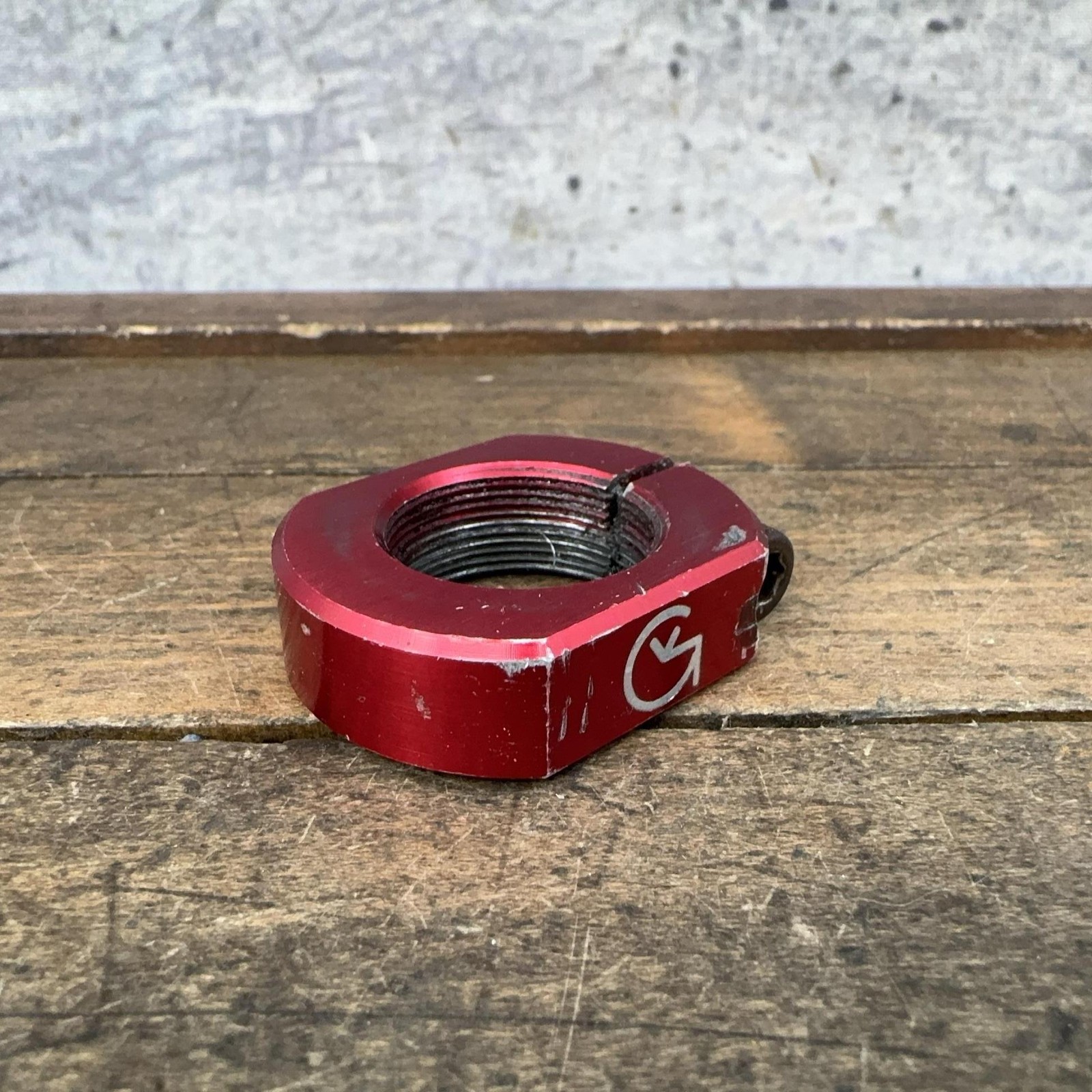 Vintage Von Geise Headset Lock Nut Red BMX 1 Inch Threaded 1990s