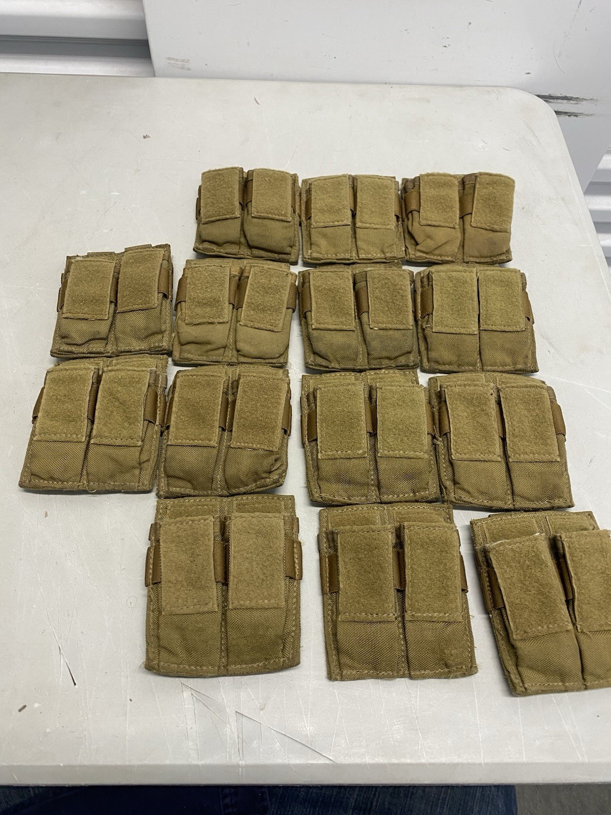 Specter Gear Molle Double Pistol Magazine Pouch Coyote Brown Open Top USMC USA