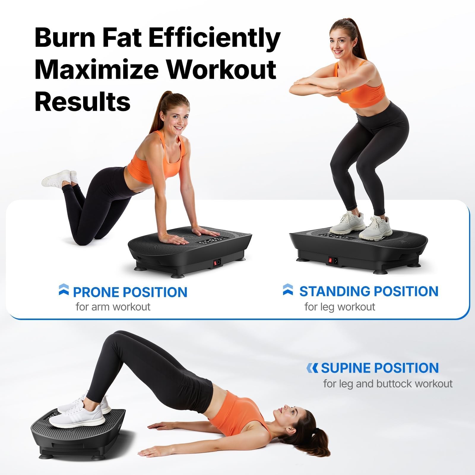MERACH Vibration Plate Exercise Machine, Curved Vibration Plate for Lymphatic...