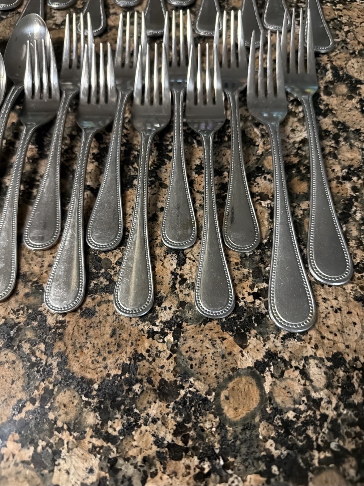 39 pc set EKCO Eterna Regal Coventry Stainless Flatware Set Beaded Edge Japan