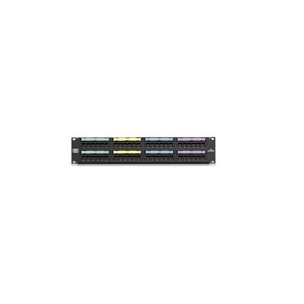 Leviton 5G596-U48 Cat 5e Flat 110-Style 48-Port 2RU Patch Panel Black