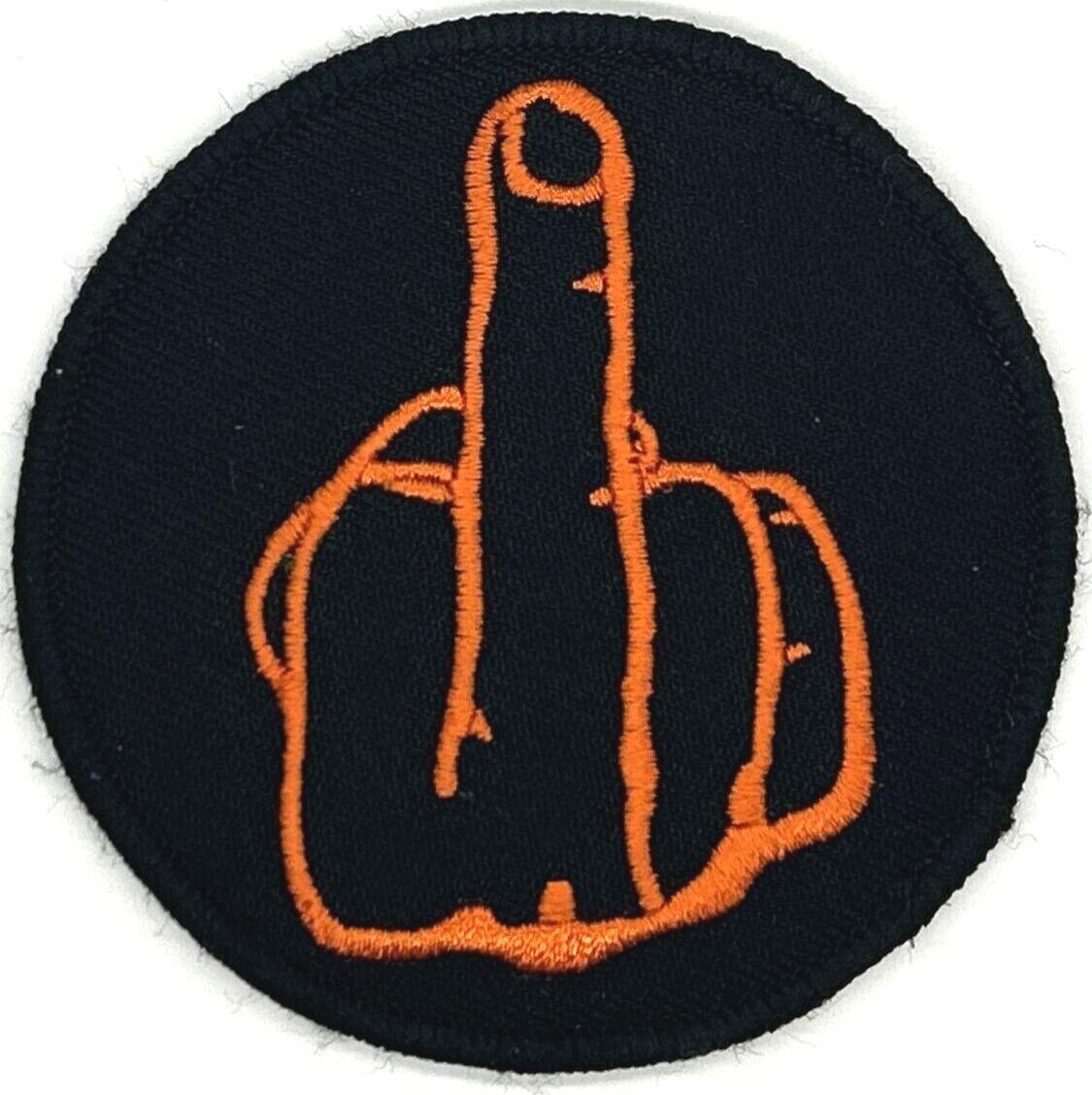 MIDDLE FINGER MOTORCYCLE MILITARY EMBROIDERED VEST IRON ON PATCH G-22