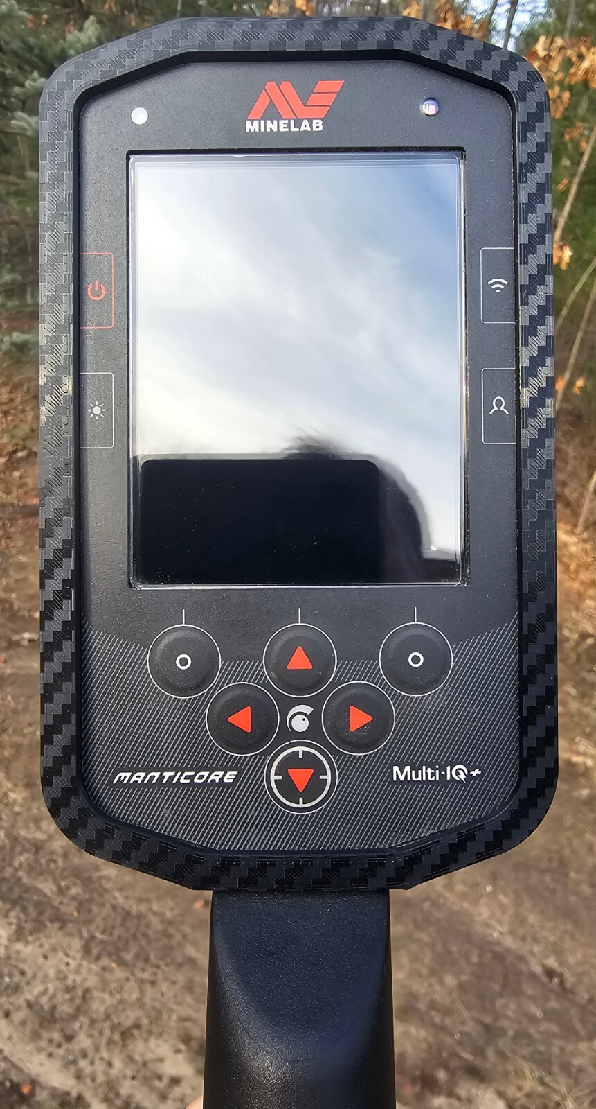 Minelab Manticore Two Tone Black/Pink Flex-Rubber Protective Control Unit Cover.