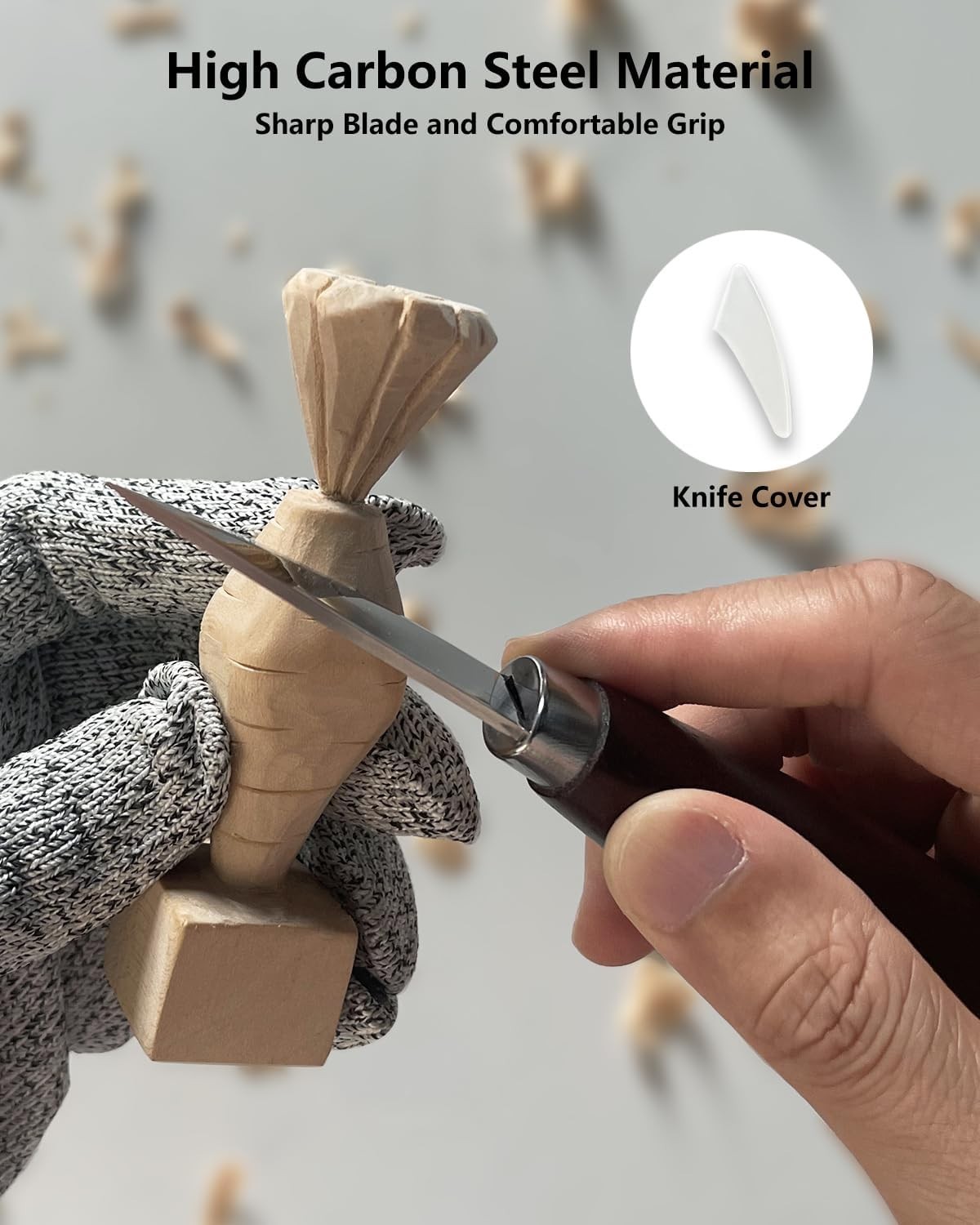 Wood Carving Kit for Beginners Whittling with Template & Video Tutorials...