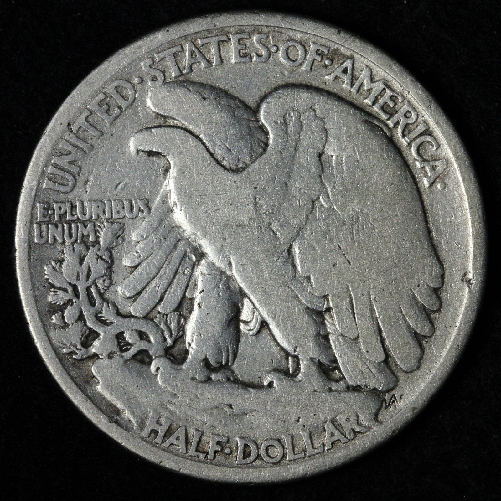 1917-D OBV Walking Liberty Silver Half Dollar VG E356 AUCL