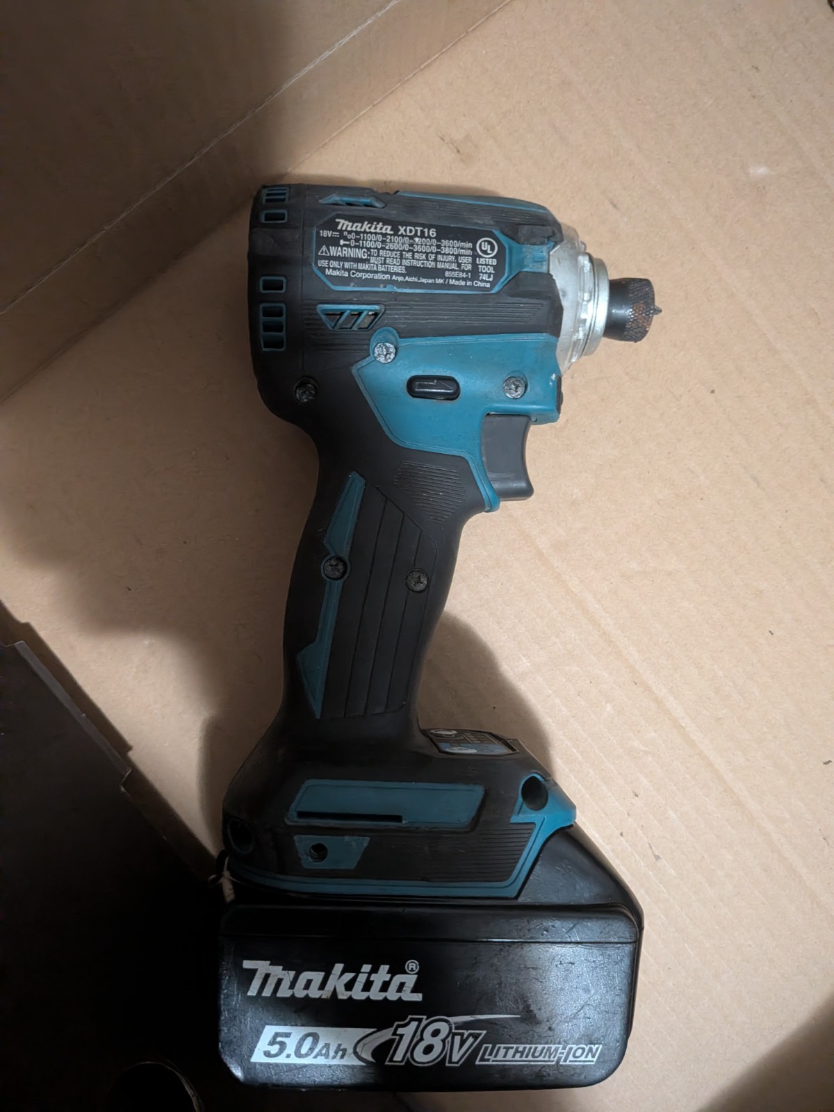 Makita XDT16 18V LXT Brushless Impact Driver 1/4 in Keyless w/ 5.0Ah