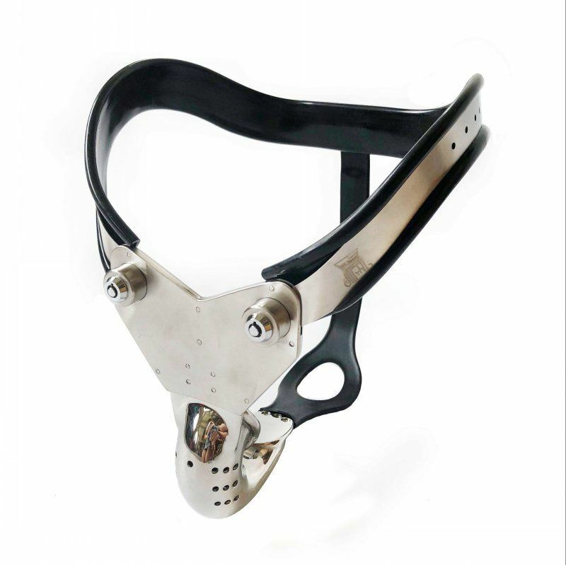 Stainless Steel Male Chastity Belt Cage Underwear Silicone Belt Pantys BDSM