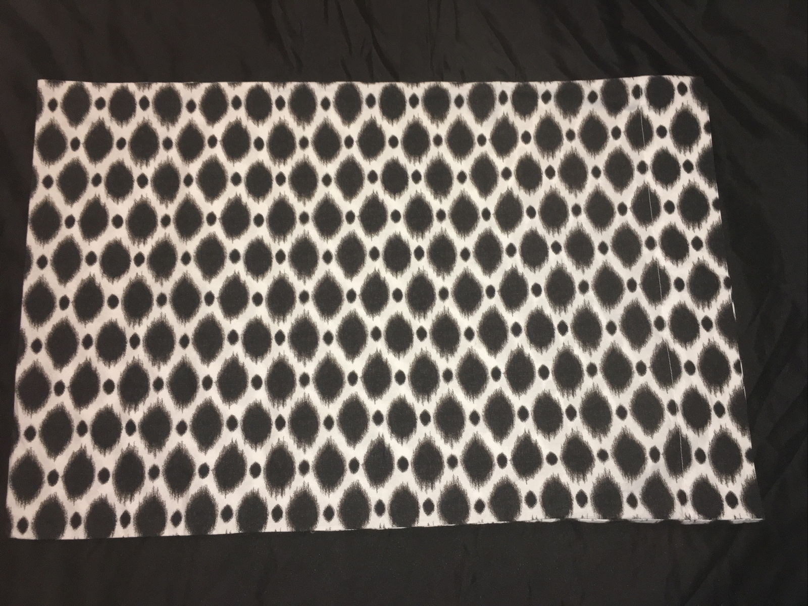 Pottery Barn Teen Ikat Dot Standard Pillowcase Pair Black White Abstract Cotton