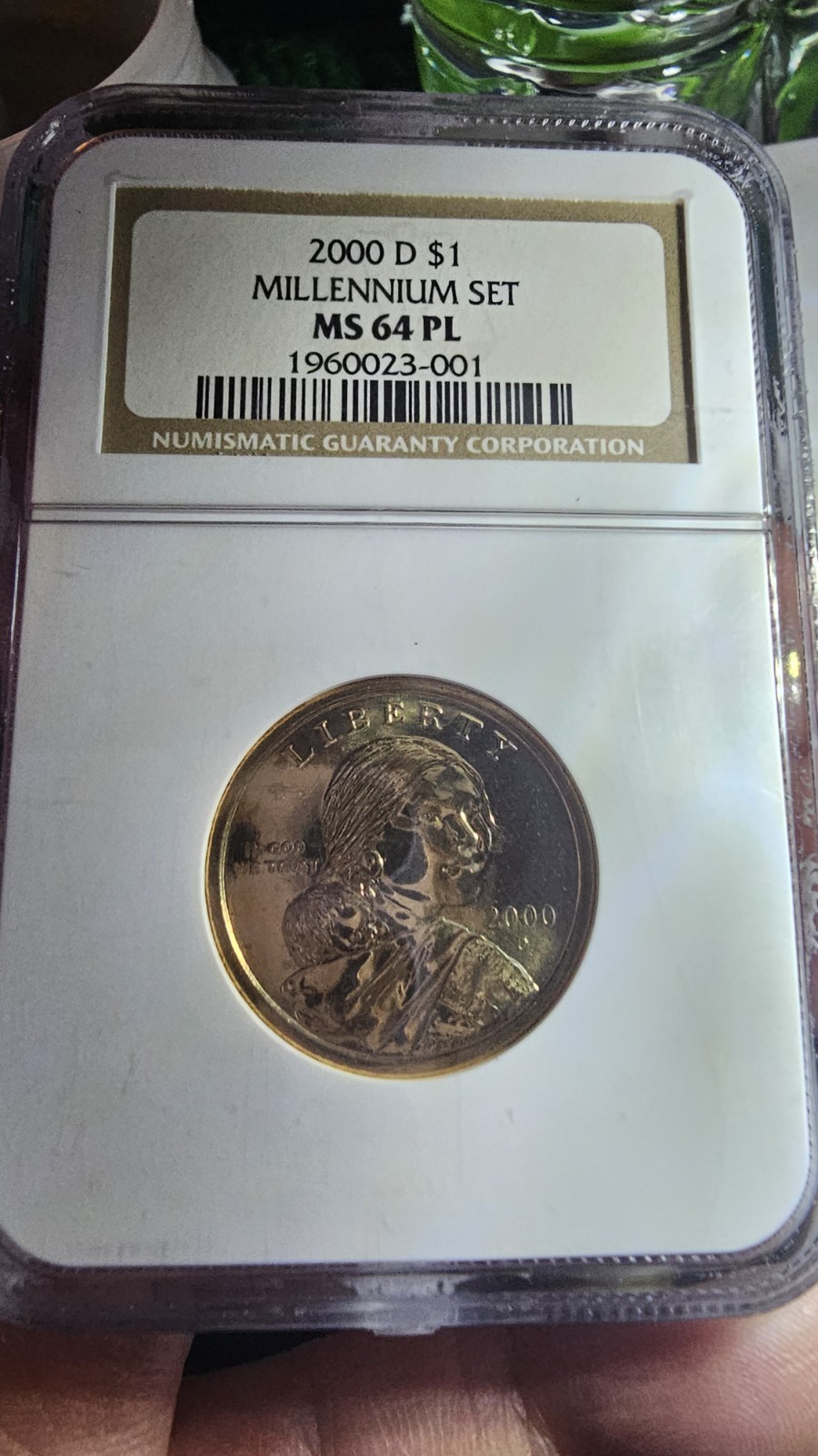 2000-D Millennium Sacagawea Dollar NGC Ms64 PL