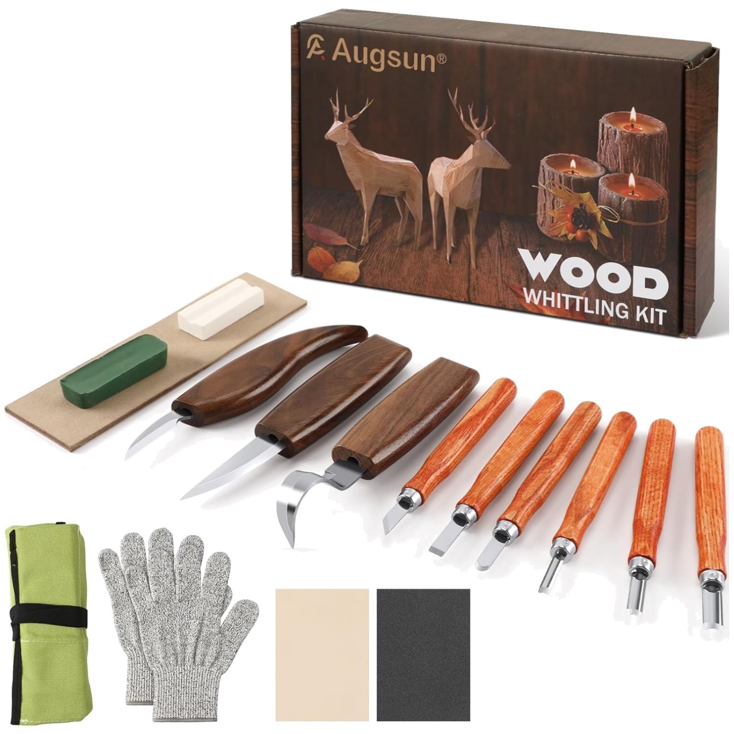 Professional Wood Whittling Knife Set - 17PCS Carving Tools